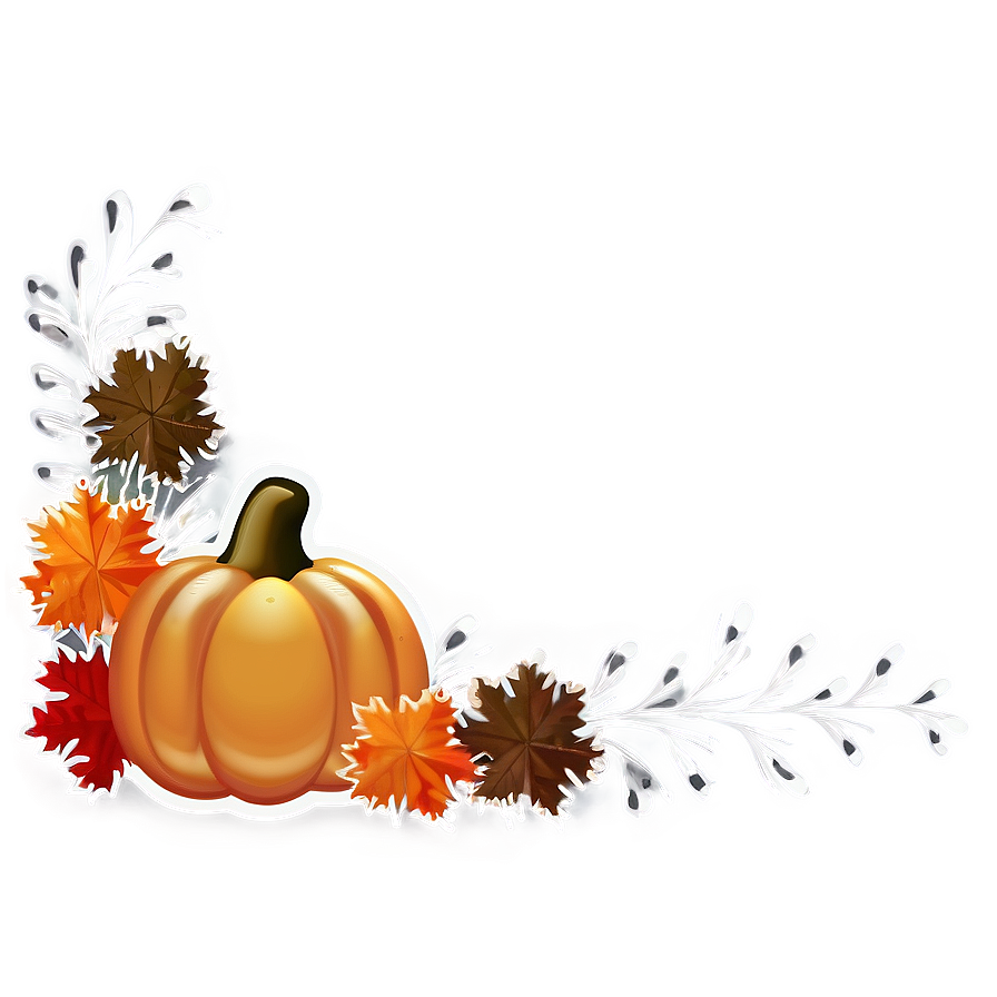 Modern Thanksgiving Border Png Uwj77 PNG image