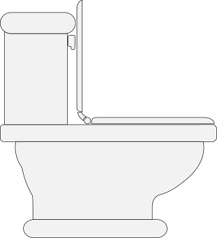 Modern Toilet Icon Silhouette PNG image