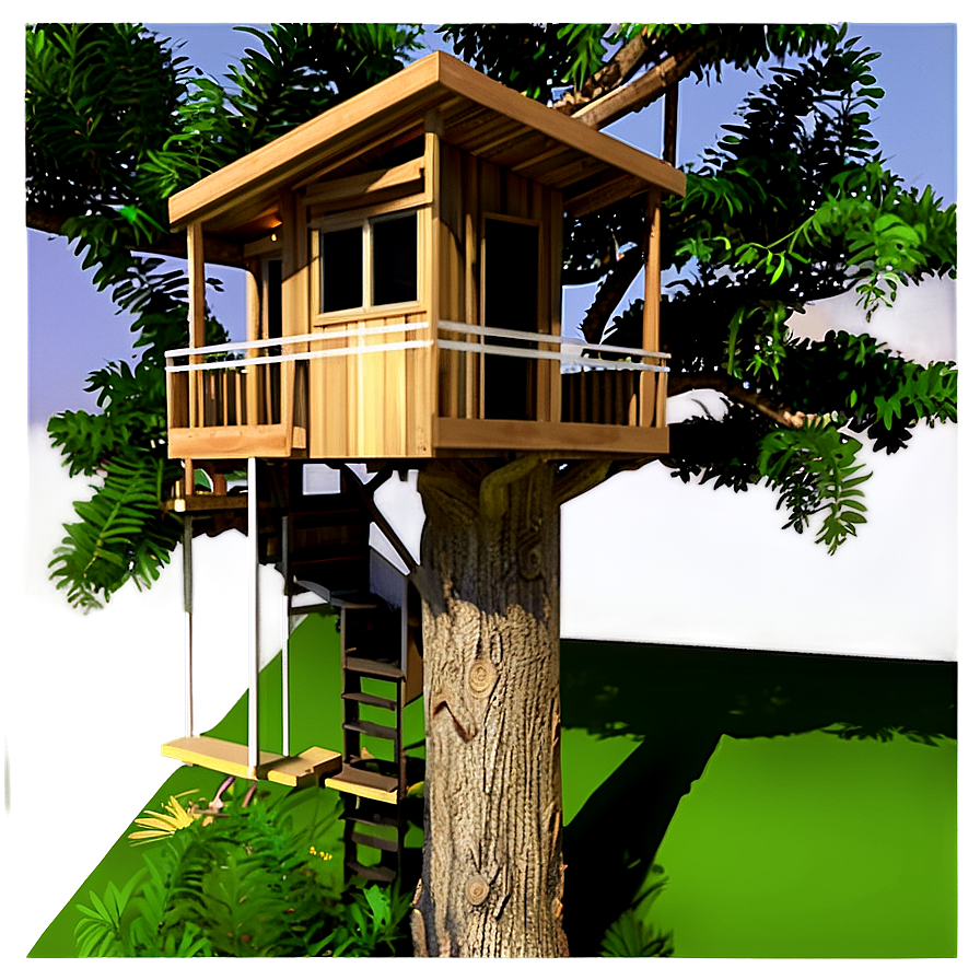 Modern Tree House Png Psi PNG image