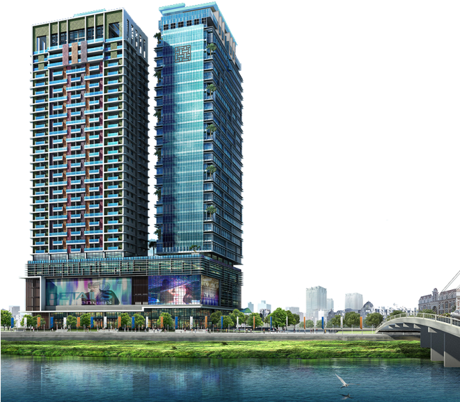 Modern_ Twin_ Towers_ Architecture PNG image