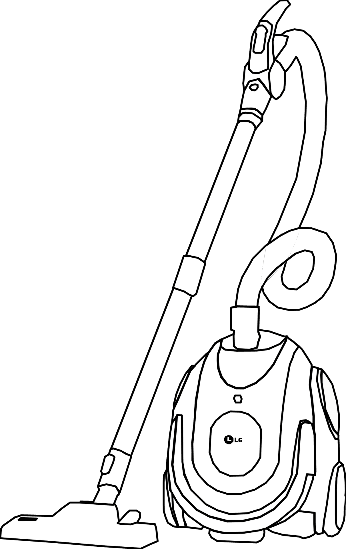 Modern Vacuum Cleaner Sketch PNG image