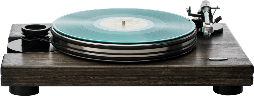 Modern Vinyl Turntablewith Record PNG image