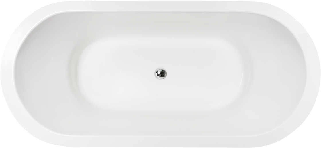 Modern White Bathtub Top View PNG image