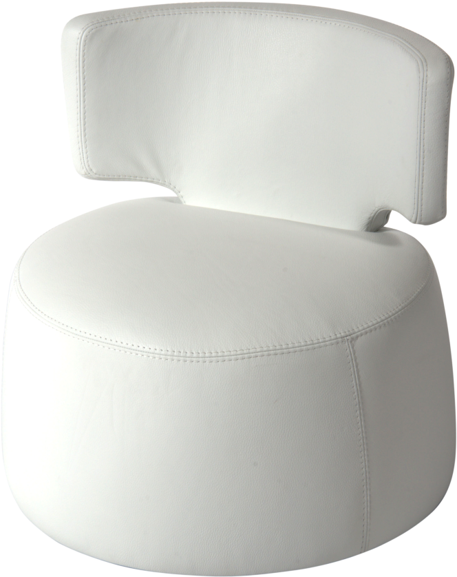 Modern White Club Chair PNG image