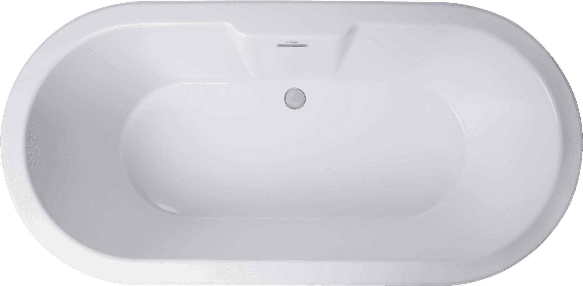 Modern White Freestanding Bathtub PNG image