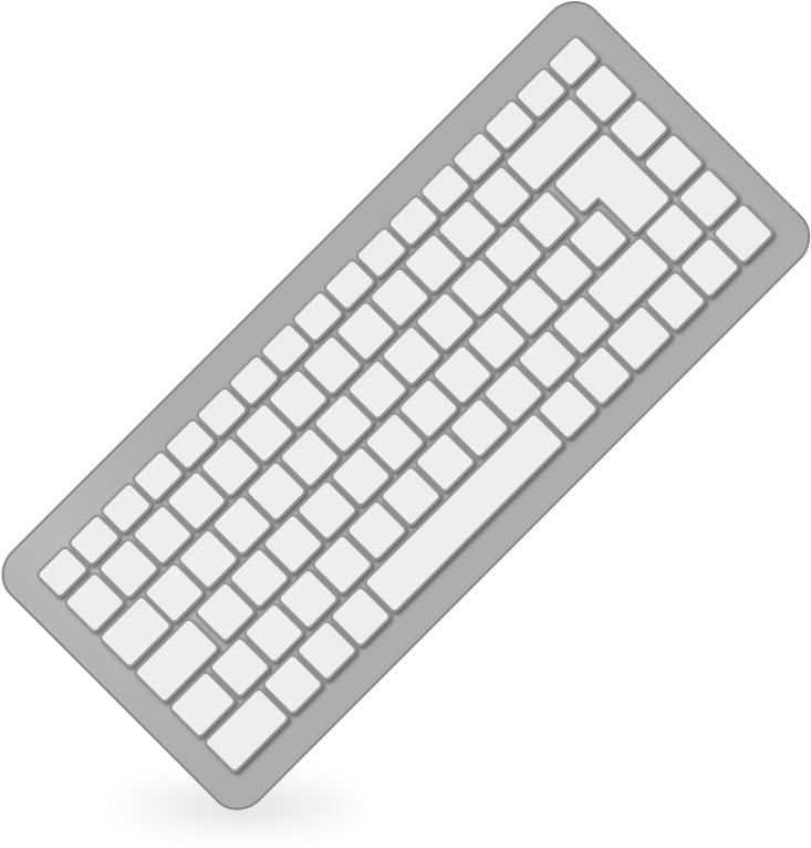 Modern White Keyboard Isolated PNG image