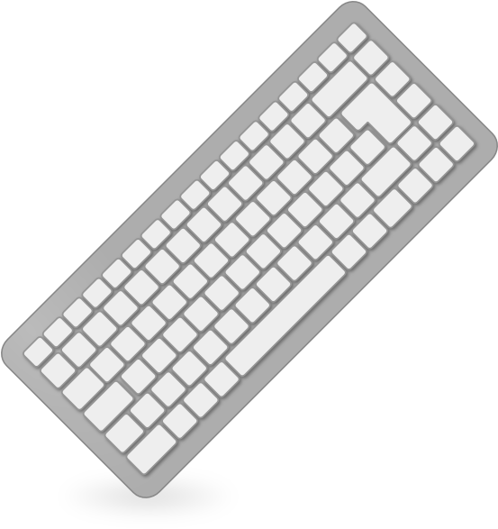 Modern White Keyboard Isolated PNG image