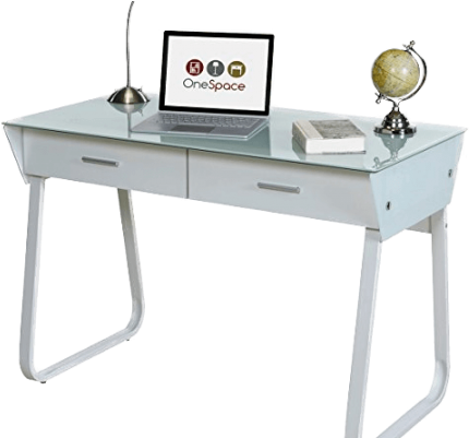 Modern White Office Desk PNG image