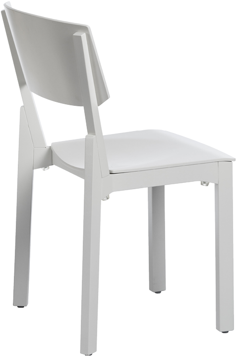 Modern White Plastic Chair PNG image