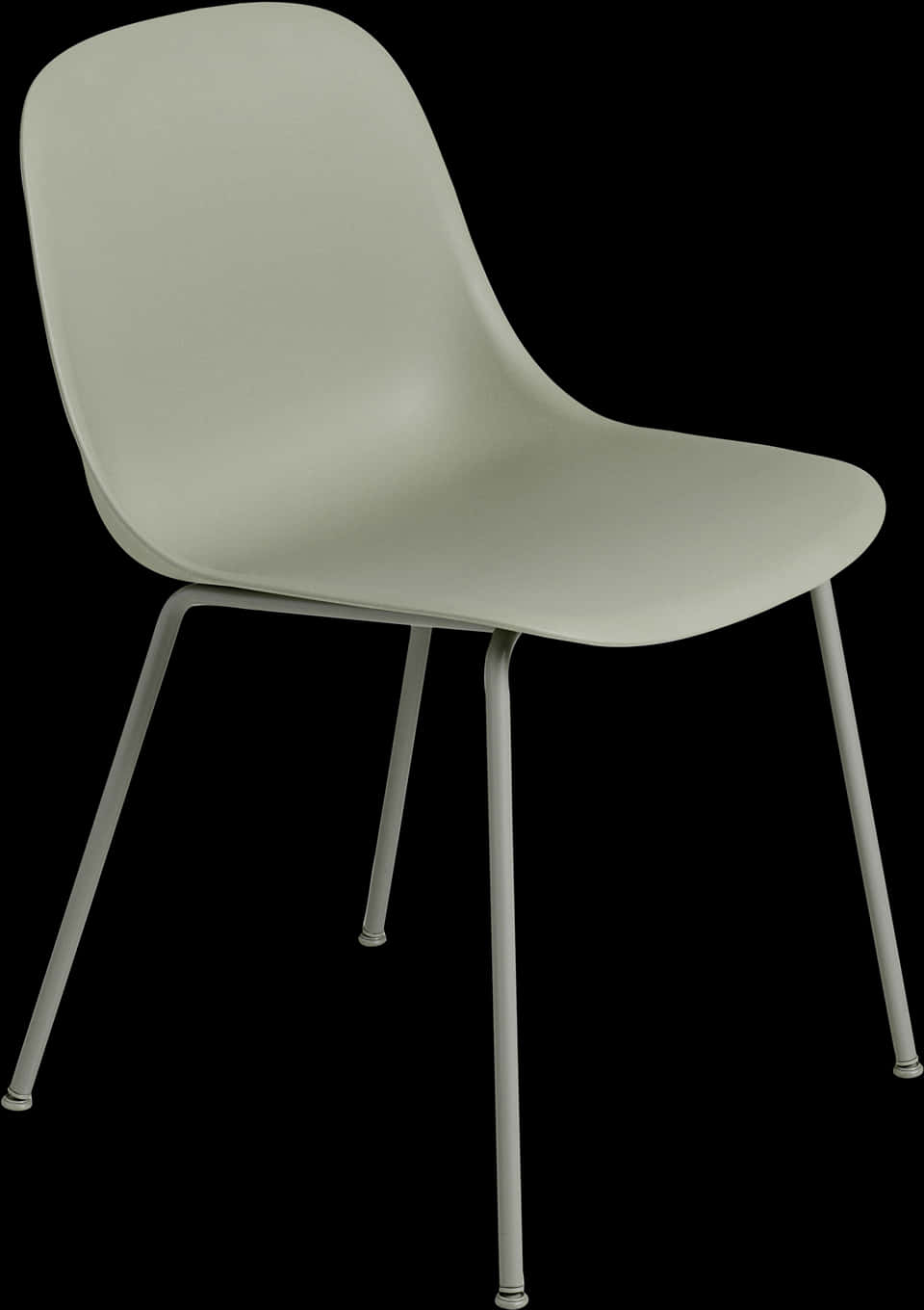 Modern White Plastic Chair Isolated PNG image