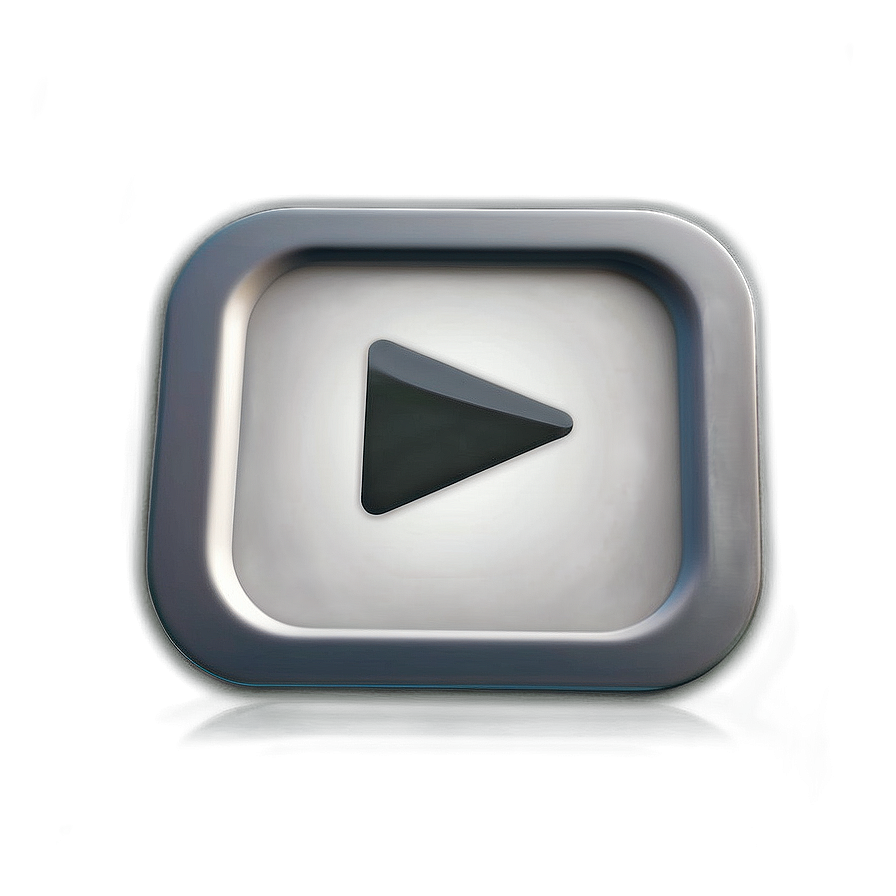 Modern White Play Button Png 80 PNG image