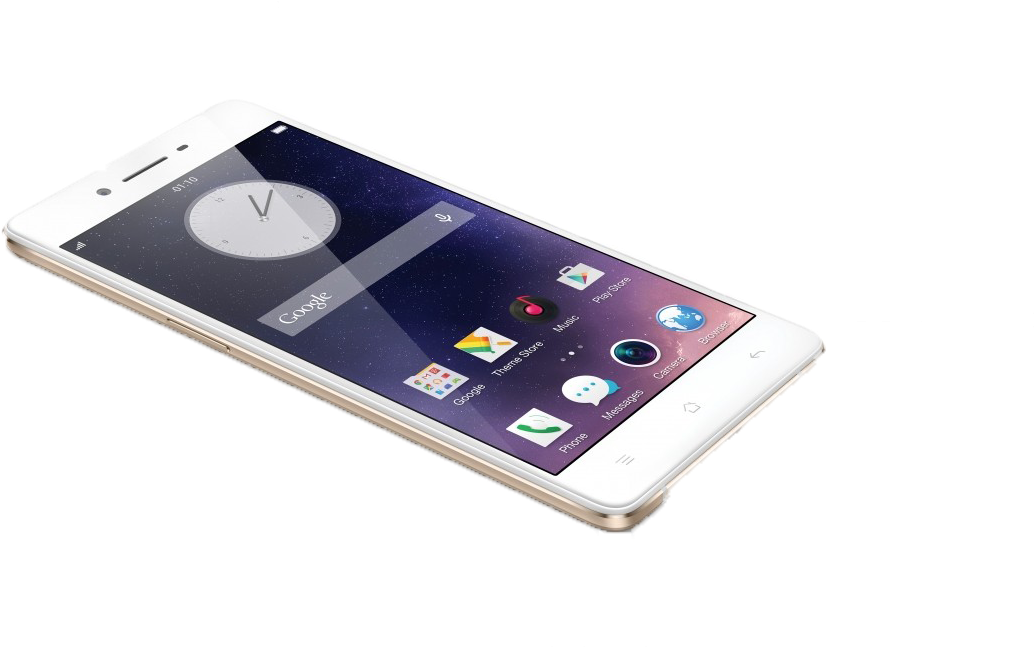 Modern White Smartphone Floating PNG image