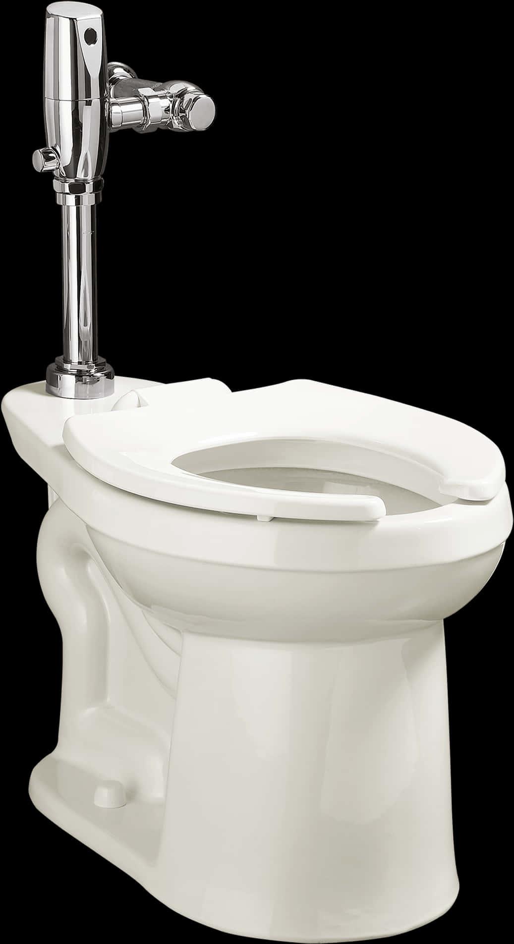 Modern White Toiletwith Flush Handle PNG image