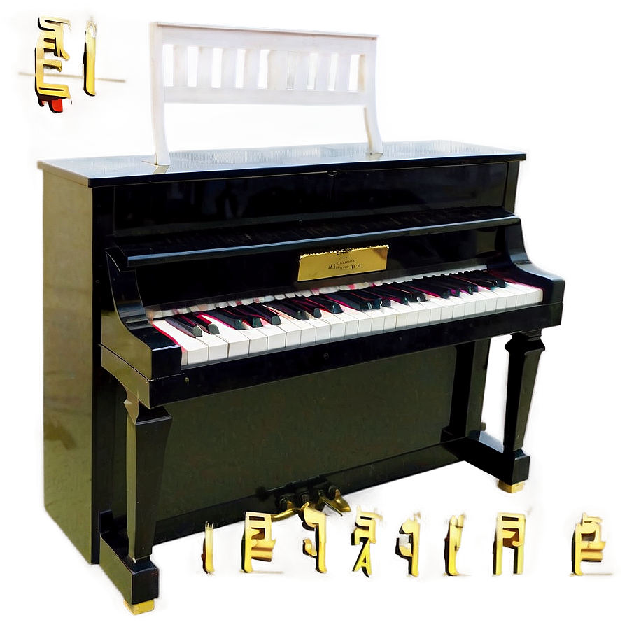 Modern White Upright Piano Png 06272024 PNG image