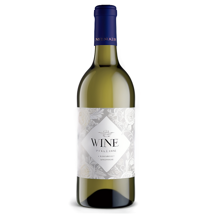 Modern White Wine Label Png 6 PNG image