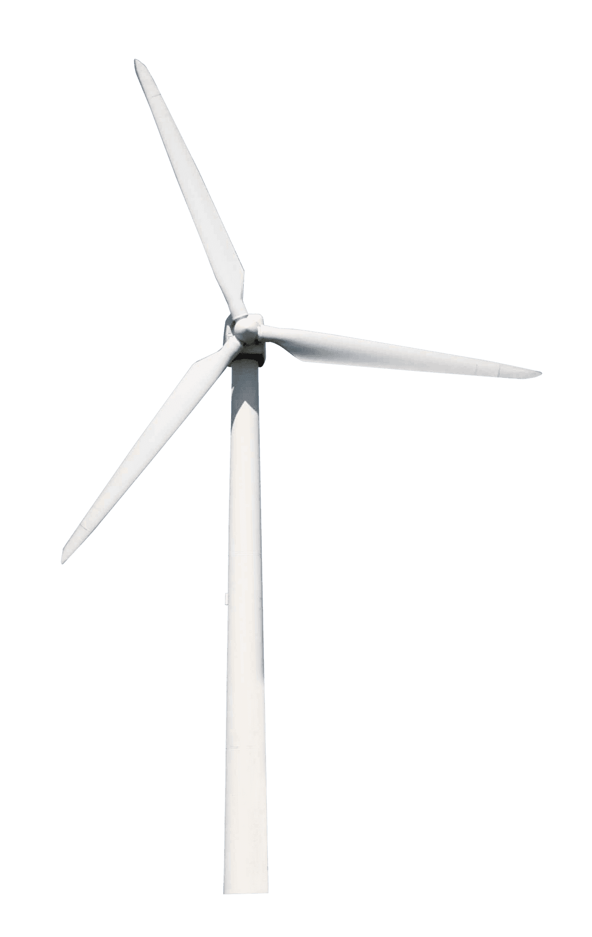 Modern Wind Turbine Against Clear Sky PNG image