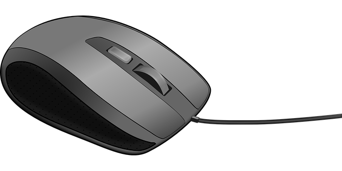 Modern Wired Computer Mouse PNG image