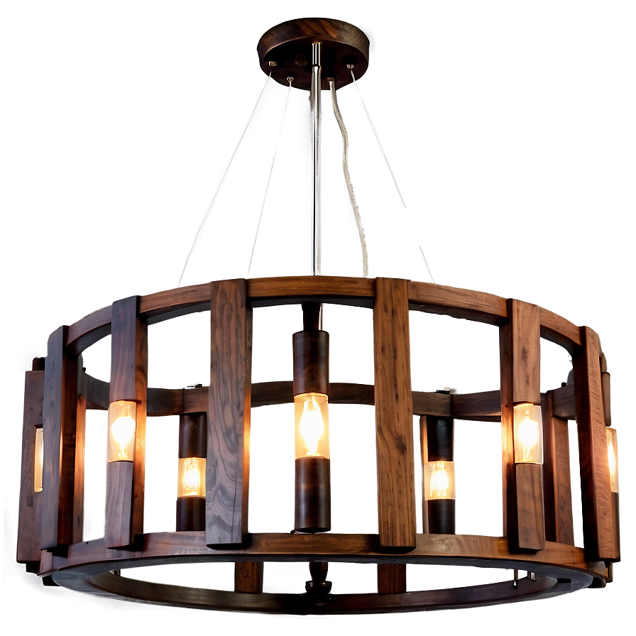 Modern Wood Chandelier Png Nfu6 PNG image