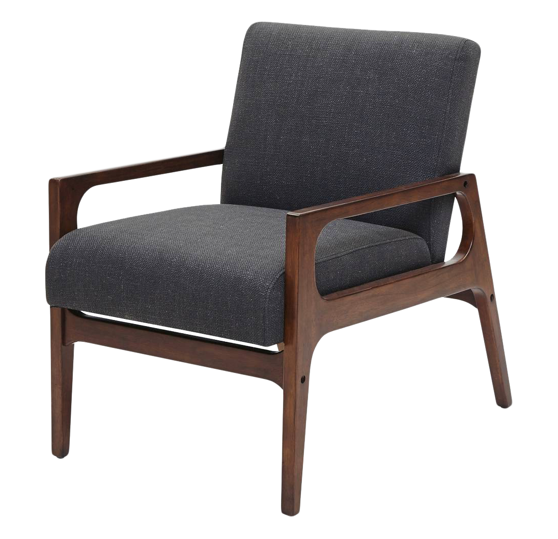 Modern Wooden Armchair Design PNG image