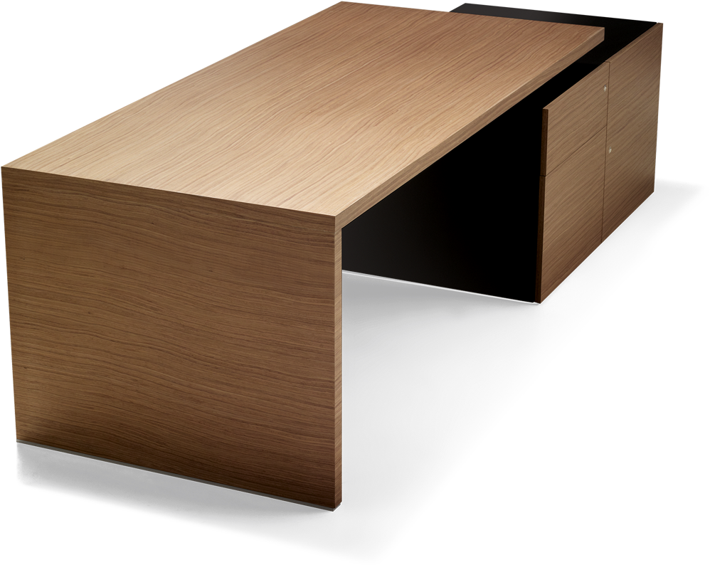 Modern Wooden Coffee Table With Storage PNG image