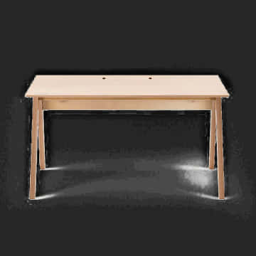 Modern Wooden Desk Black Background PNG image