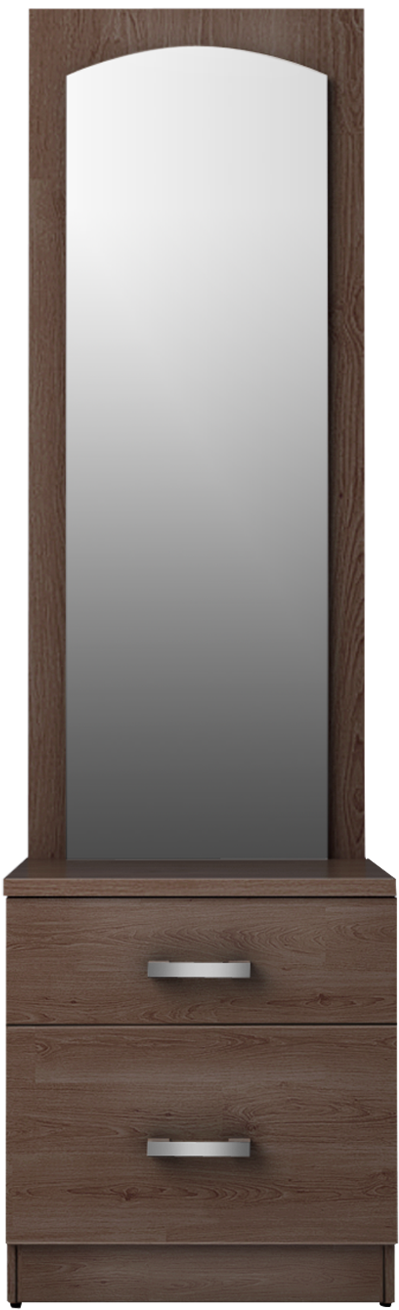 Modern Wooden Dressing Tablewith Mirror PNG image