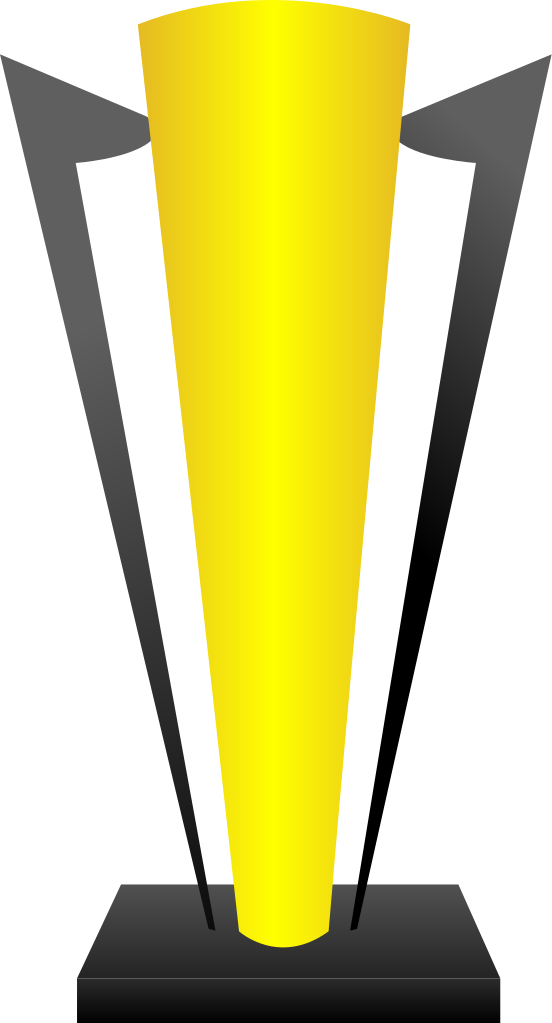 Modern Yellow Trophy Design PNG image