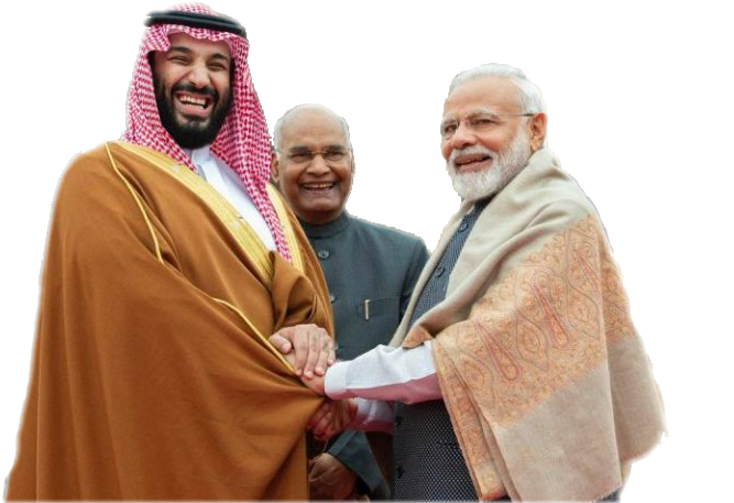 Modi_with_ Dignitaries_ Handshake PNG image