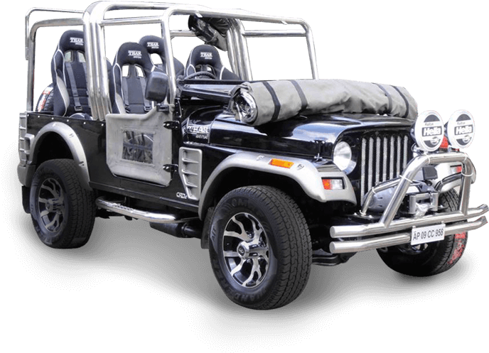 Modified Open Top Thar Vehicle PNG image