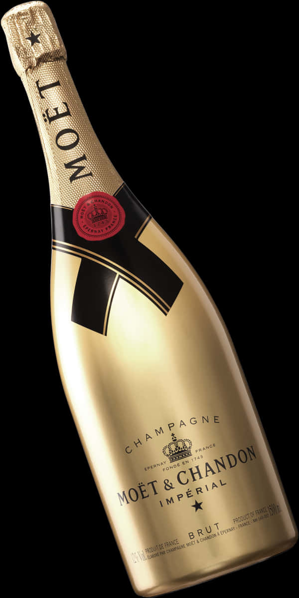 Moet Chandon Imperial Brut Champagne Bottle PNG image