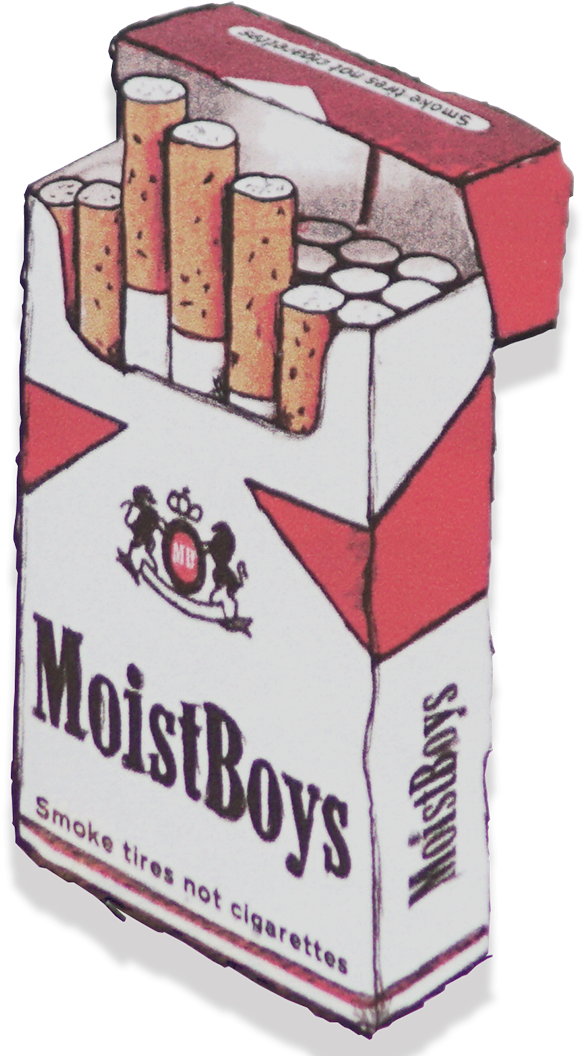 Moist Boys Cigarette Pack Illustration PNG image