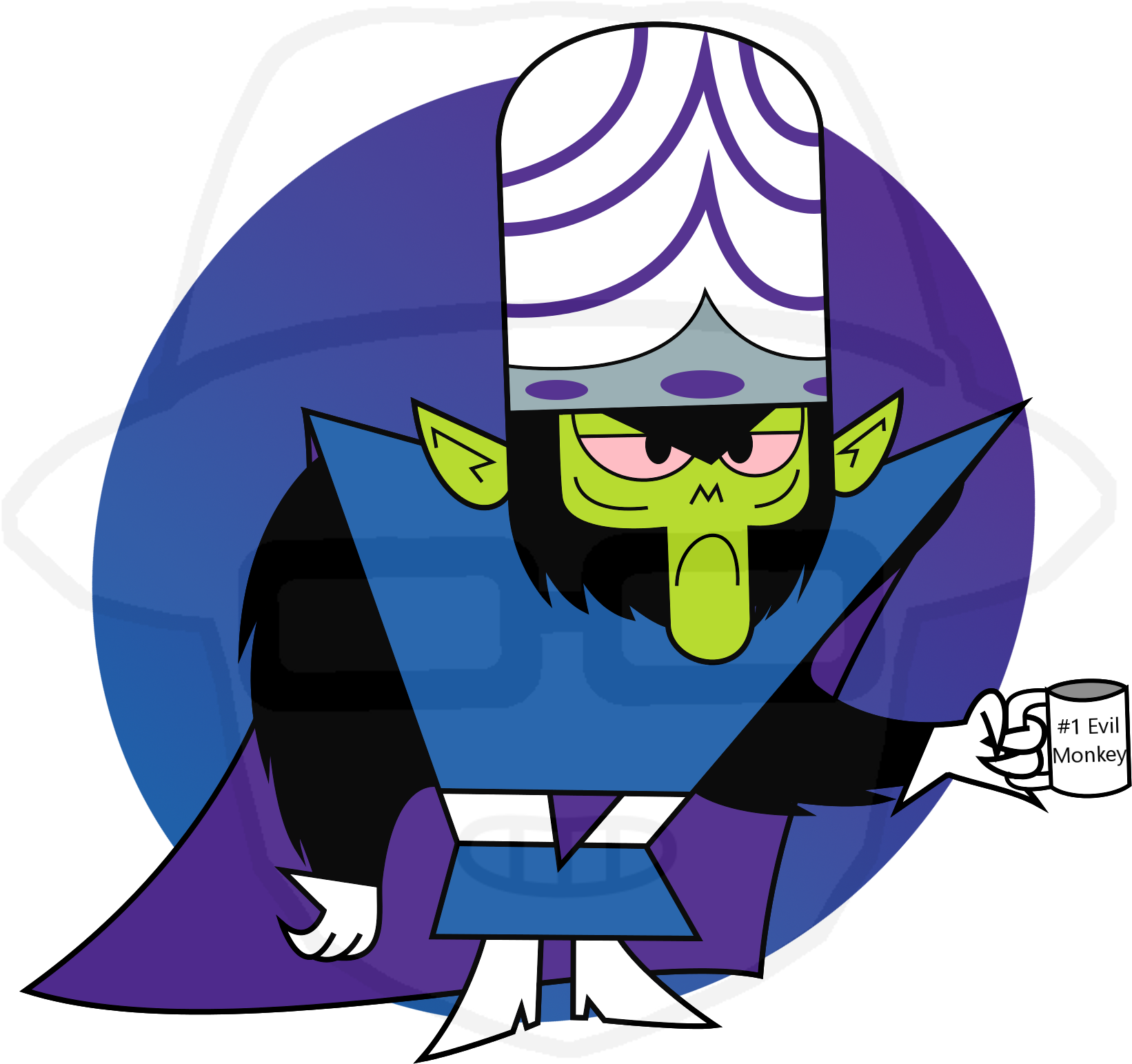 Mojo Jojo Evil Monkey Illustration PNG image