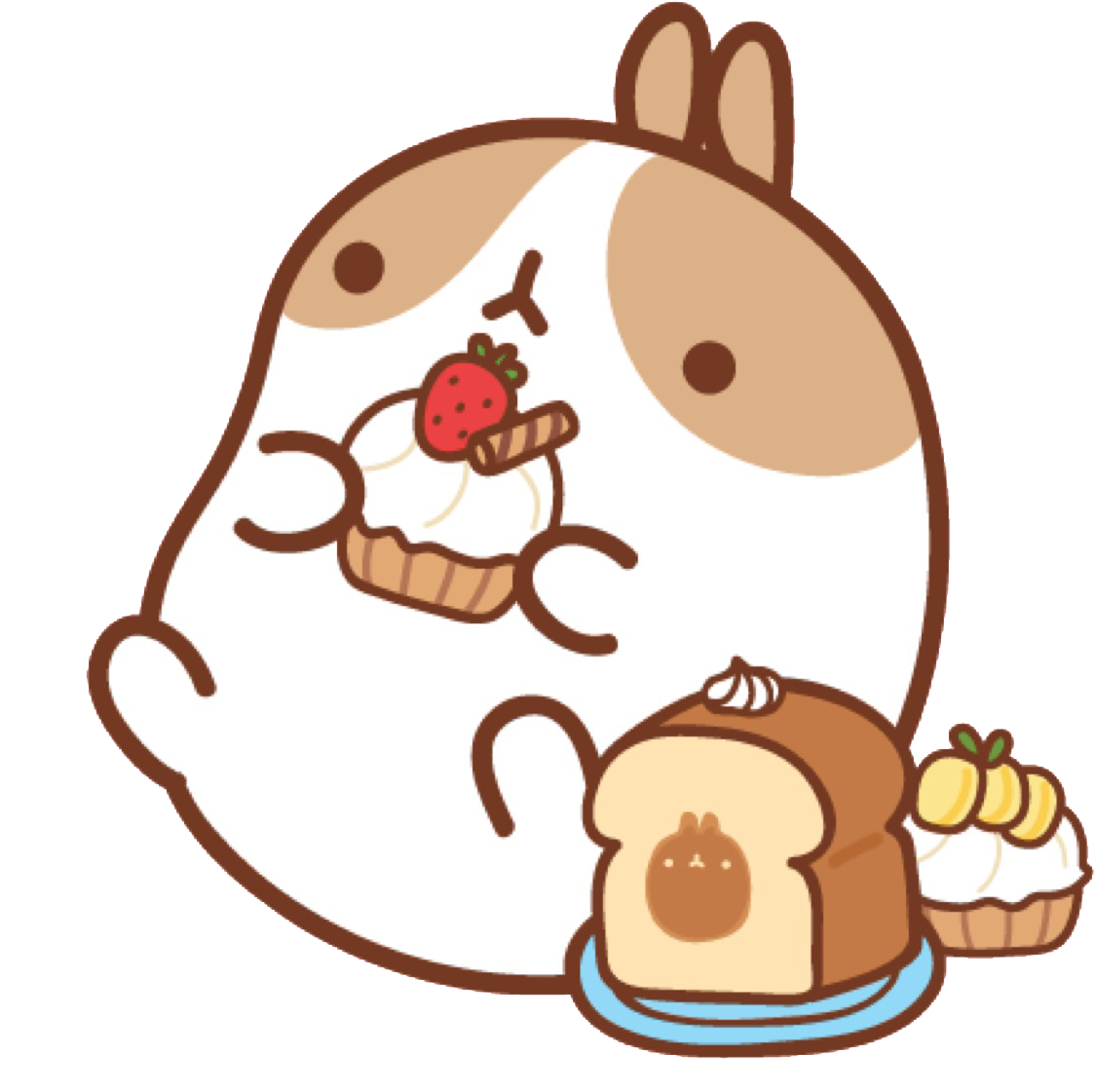 Molang_with_ Desserts_ Vector_ Art PNG image