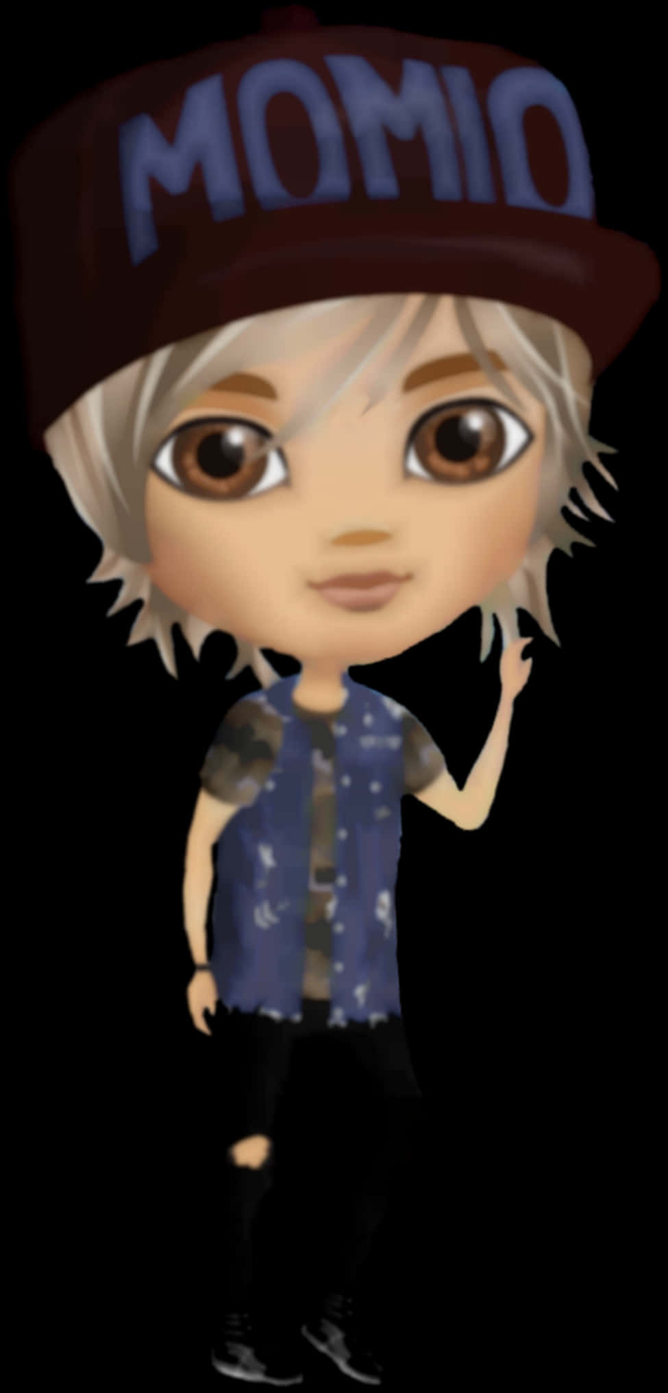 Momio Animated Character Cap PNG image