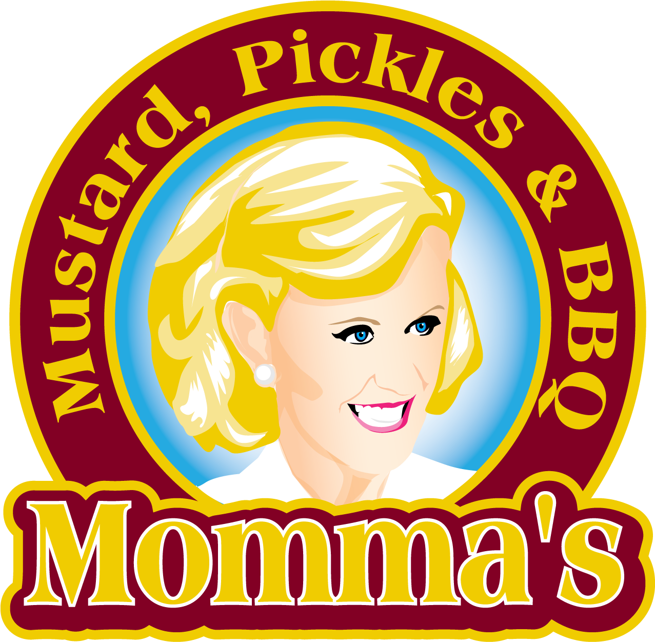 Mommas Mustard Pickles B B Q Logo PNG image