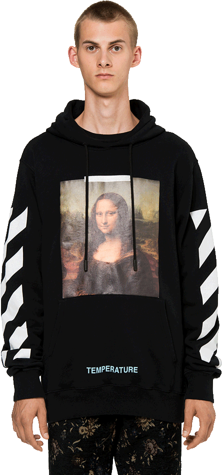 Mona Lisa Hoodie Fashion PNG image