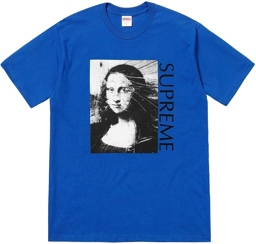 Mona Lisa Supreme T Shirt Design PNG image