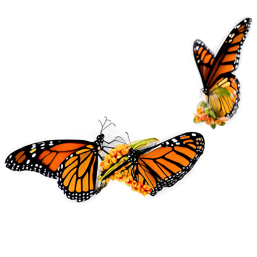 Monarch Butterflies In Flight Png 81 PNG image