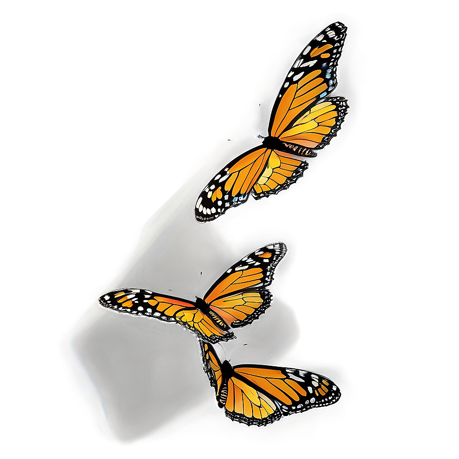 Monarch Butterflies In Sunset Png 06252024 PNG image