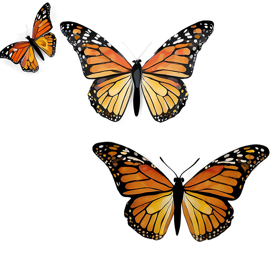 Monarch Butterflies Pattern Png Tbh PNG image