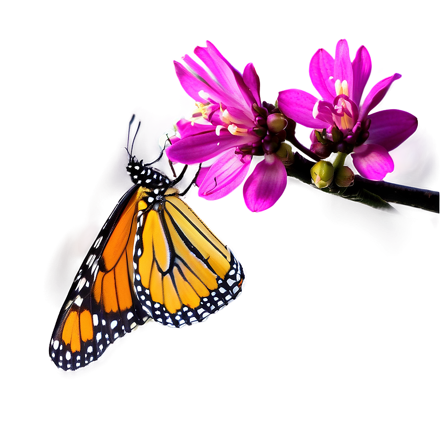 Monarch Butterfly Feeding Png 78 PNG image