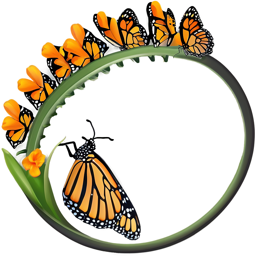 Monarch Butterfly Life Cycle Png Fab25 PNG image