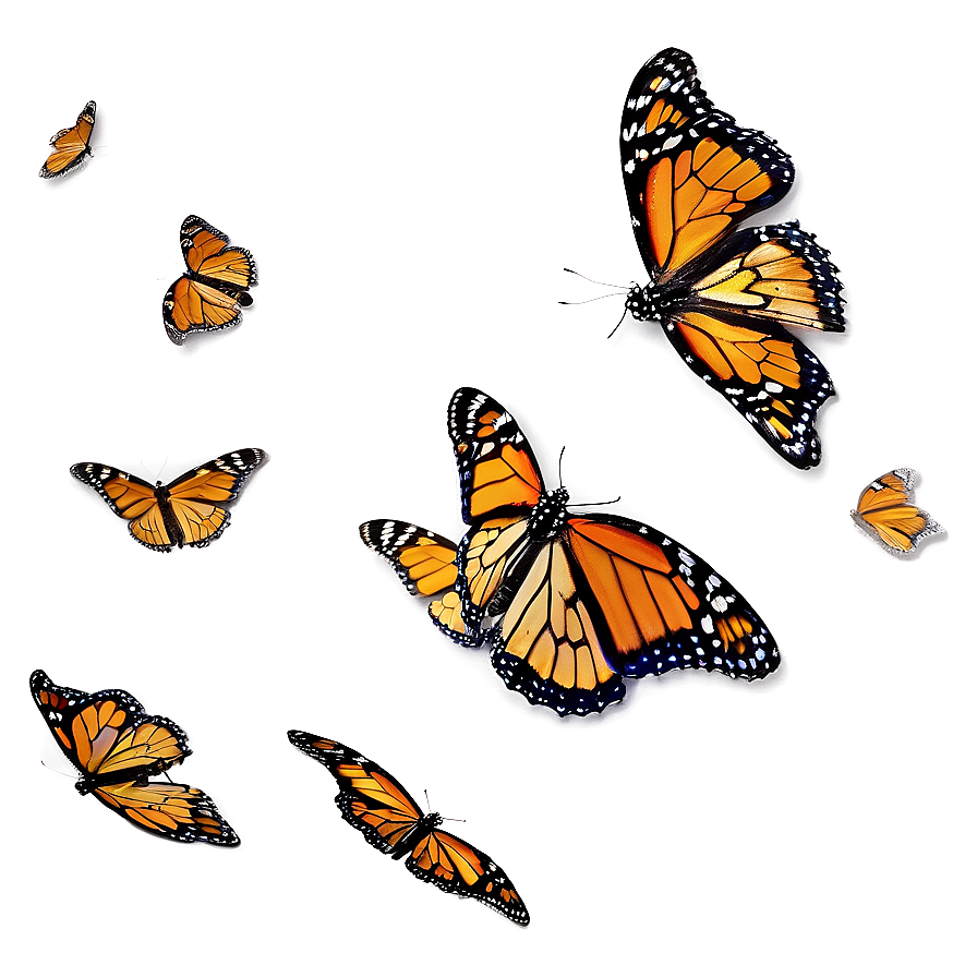 Monarch Butterfly Migration Png 45 PNG image