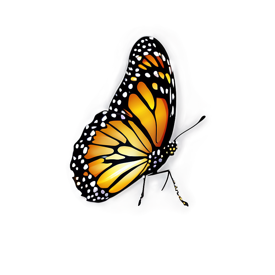Monarch Butterfly Outline Png Dkf68 PNG image