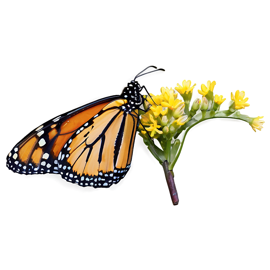 Monarch Butterfly Resting Png 05252024 PNG image