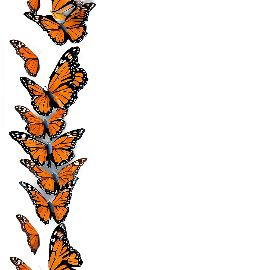 Monarch Butterfly Swarm Png 05252024 PNG image