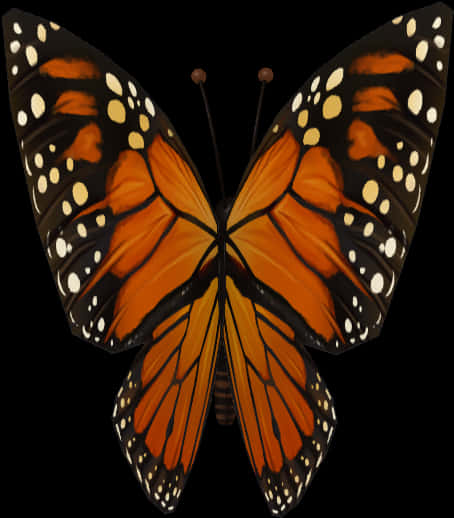 Monarch Butterfly Symmetry PNG image