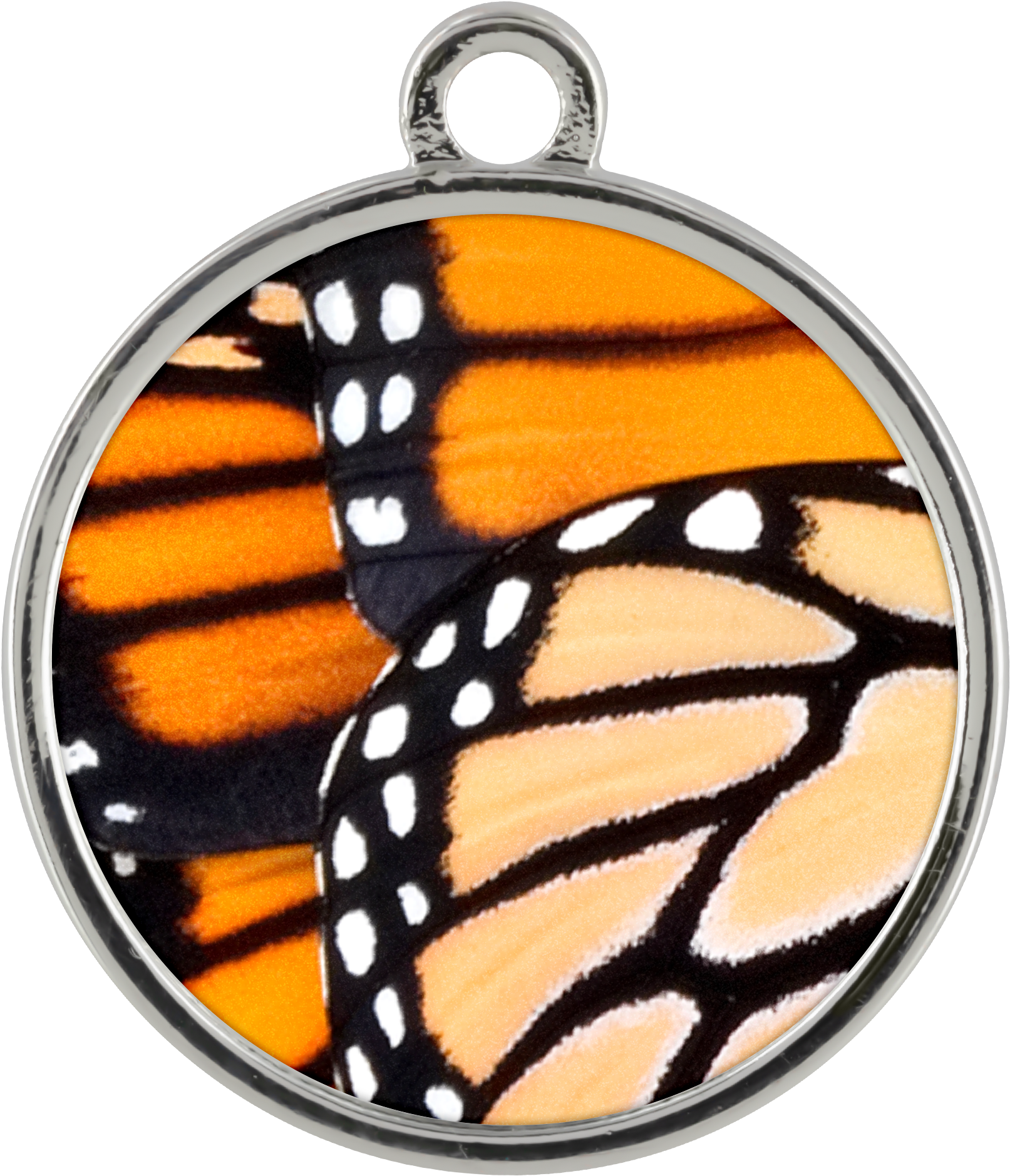 Monarch Butterfly Wing Pendant PNG image