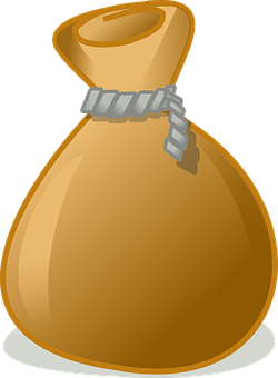 Money Bag Cartoon Illustration PNG image