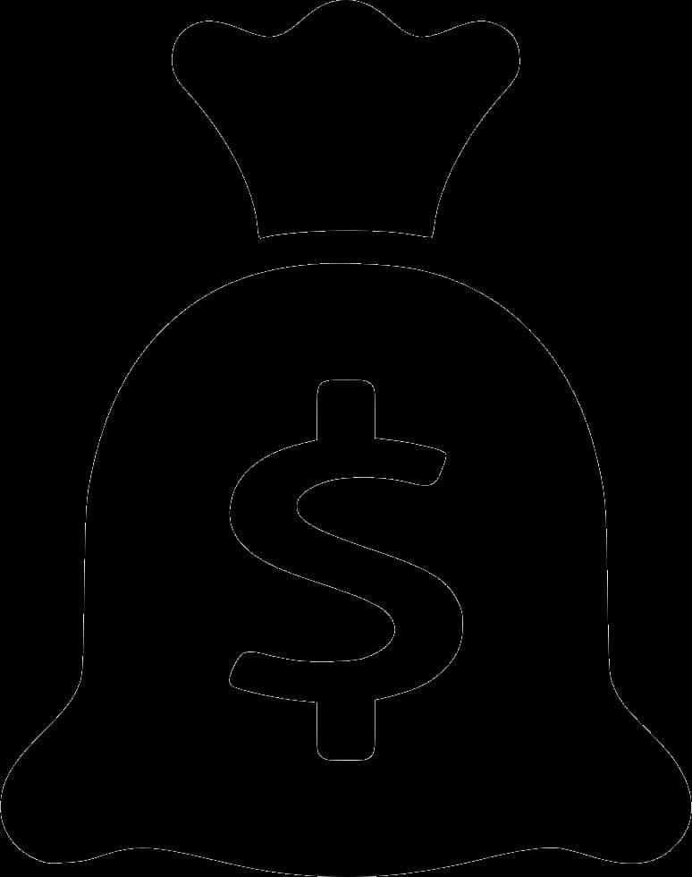 Money Bag Outline Icon PNG image